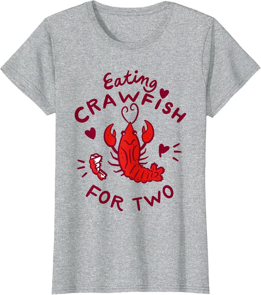 Eating Crawfish for Two Crawfish Boil Pregnancy Announcement