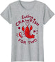 Eating Crawfish for Two Crawfish Boil Pregnancy Announcement