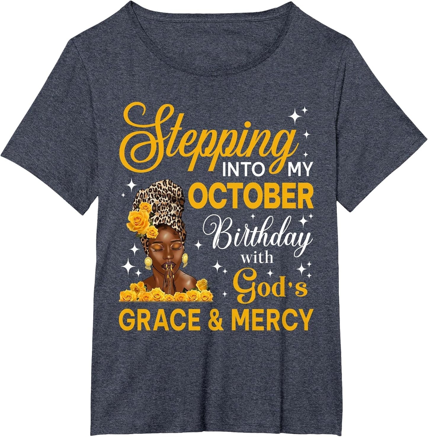 Stepping Into My October Birthday Religious Bday Afro Woman