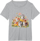 Floral Vintage Aesthetic Painted Kittens and Pressed Flower