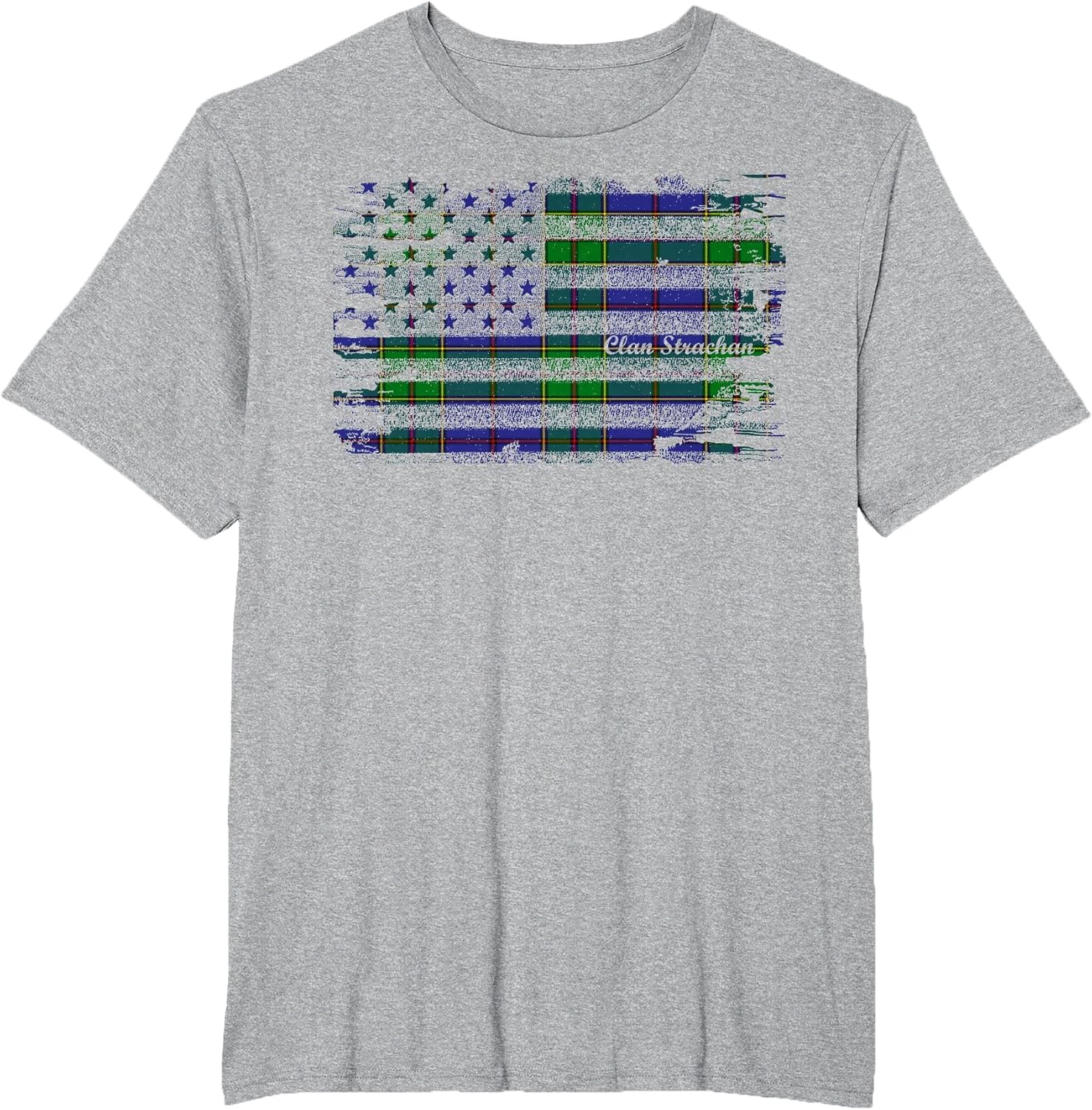 Strachan Surname American Flag Scottish Clan Tartan