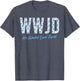 WWJD Christian Faith Believer Blue Floral Graphic