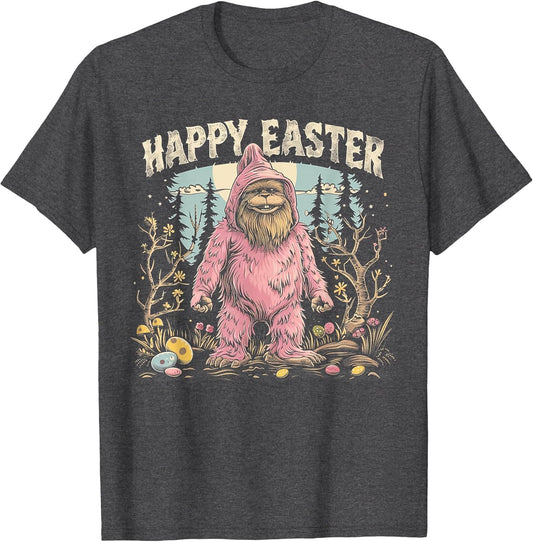 Happy Easter - Bigfoot Funny Rabbit Bunny Eggs Basket Boy