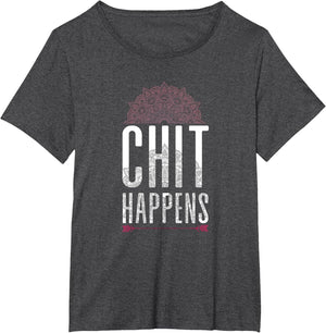 Chit Happens Funny Mandala Spiritual Yoga Meditation Shirt