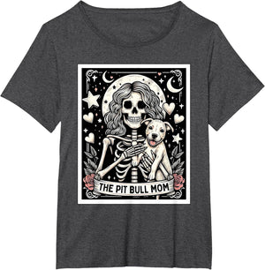 Pitbull Mom Tarot Card Cute Skeleton Pittie Mom Women Girls