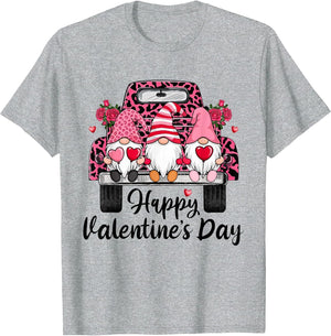 Three Gnomes and Leopard Truck Happy Valentine's Day