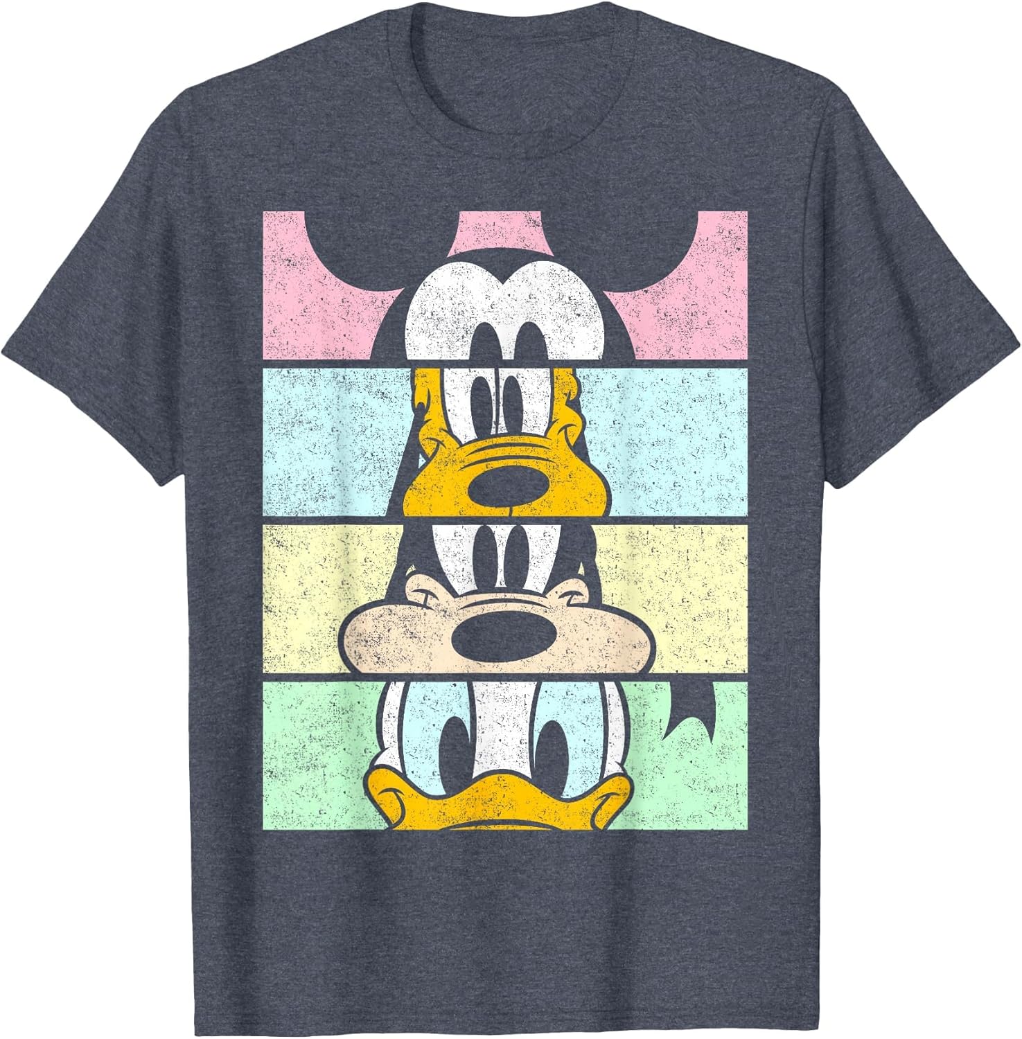 Disney Mickey and Friends Group Comic Panels , Men, Heather Blue, 4X-Large