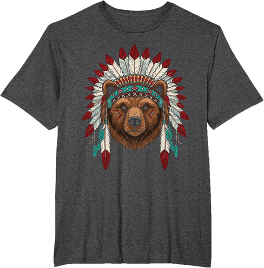 Native Indian American Day Totem Bear Art Native American