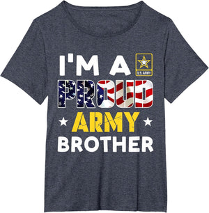 I'm a Proud Army Brother USA American Flag Family Solider