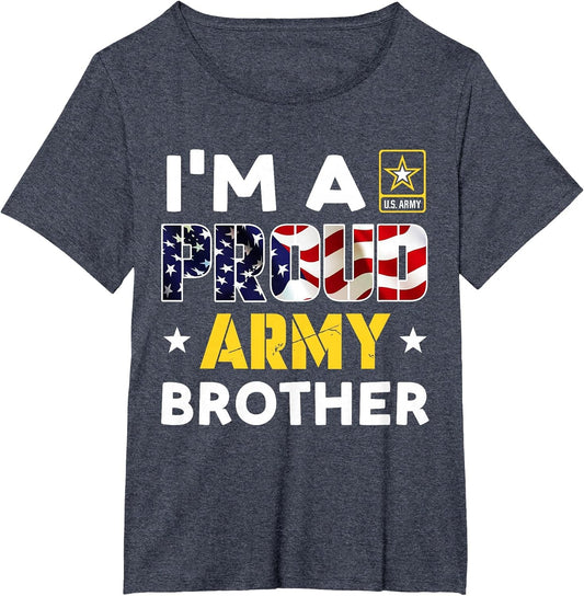 I'm a Proud Army Brother USA American Flag Family Solider