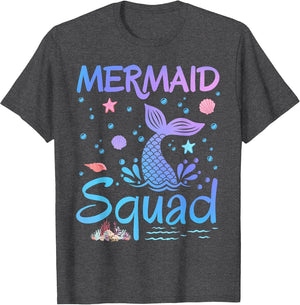 Mermaid Squad Birthday Girls Matching Family Party Themed