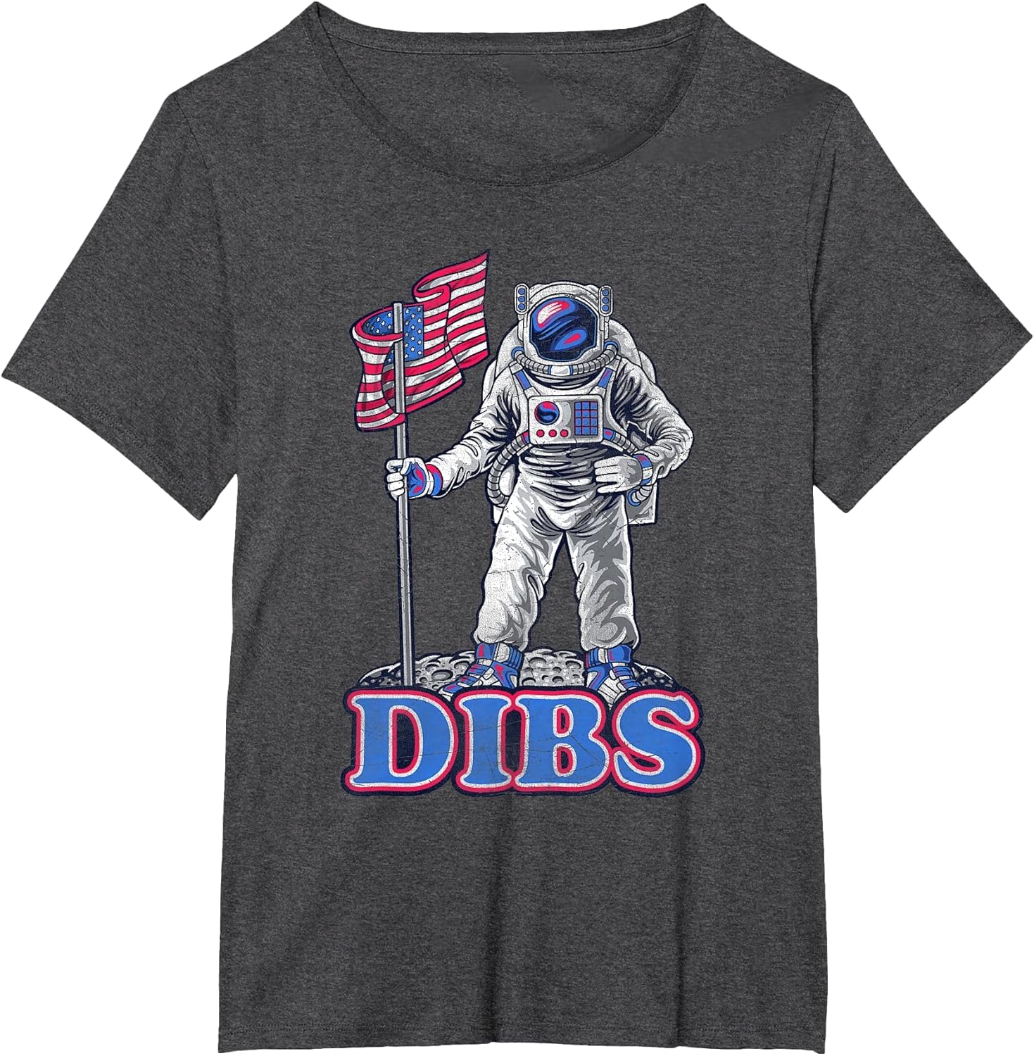 American Flag Astronaut Moon Dibs Red White Blue 4th of July