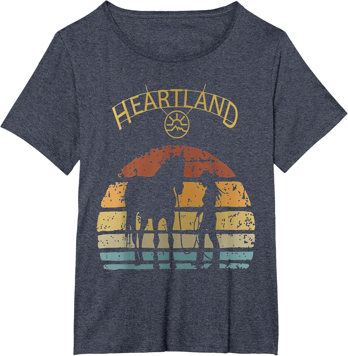 Heartland Retro Vintage Sunset Horse Lover