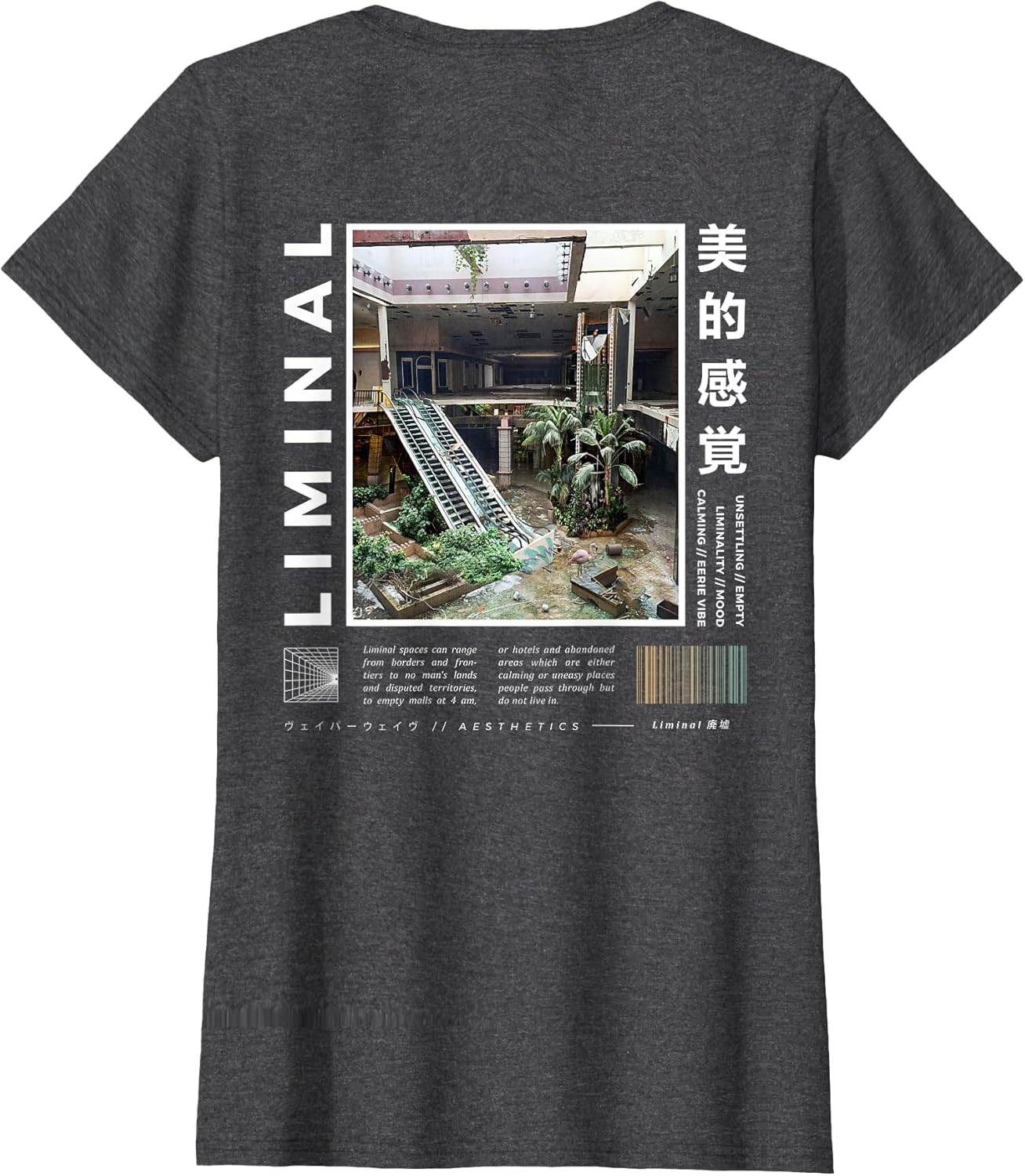 Liminal Spaces (Backprint) Vaporwave Backrooms Pastel Goth