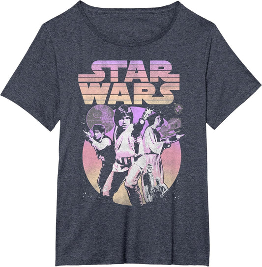Star Wars Retro Gradient Group Poster