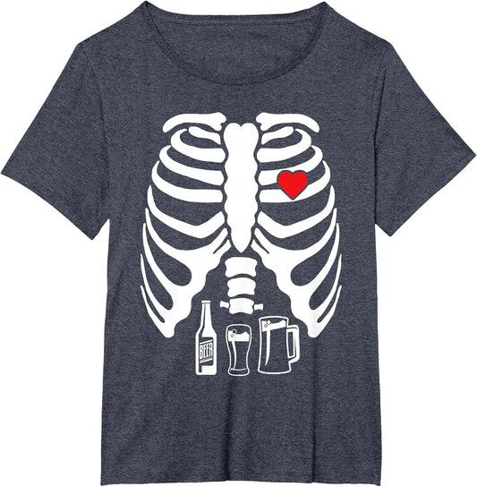 Skeleton Pregnancy Belly of Beer X-Ray Halloween Rib