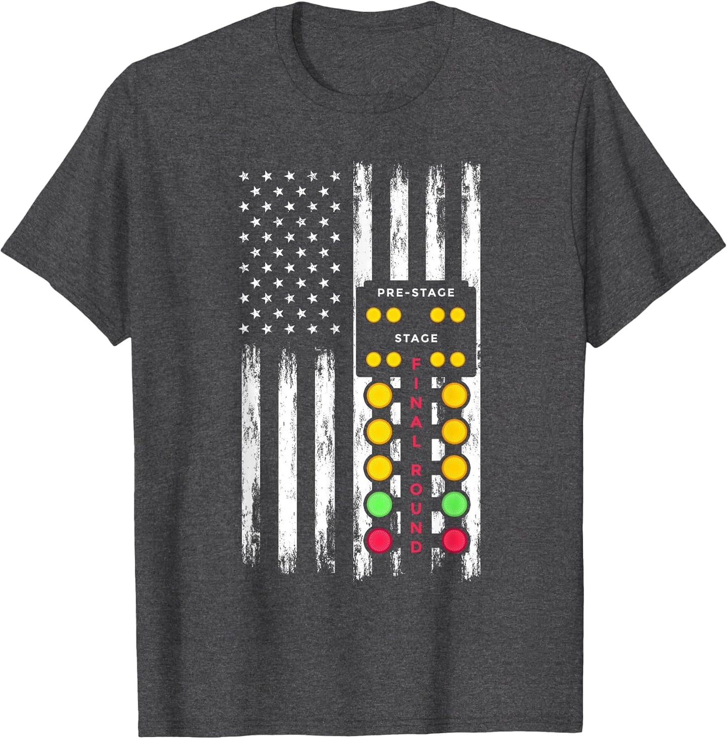 American Flag Drag Racing Strip Tree Light Dragster