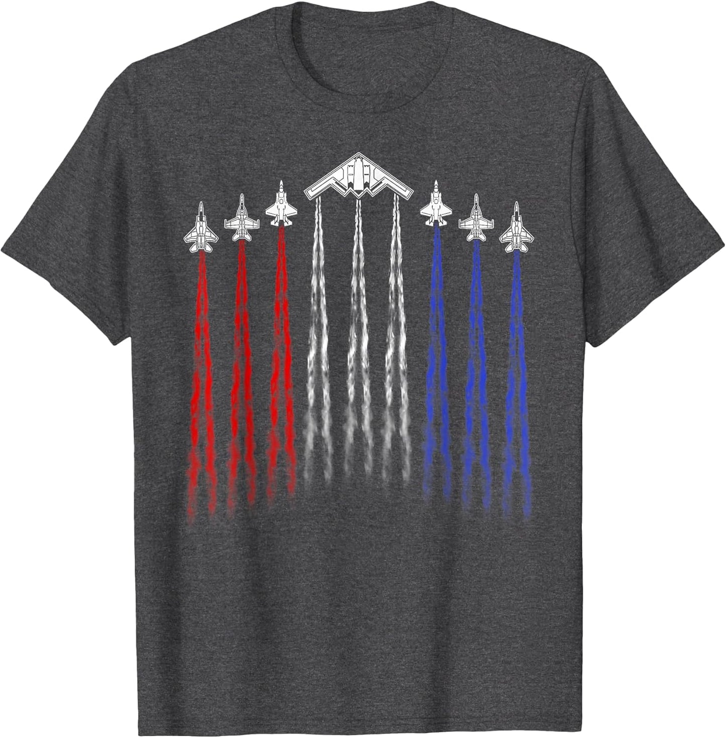 4th of July Fighter Jet Airplane Red White Blue Patriotic