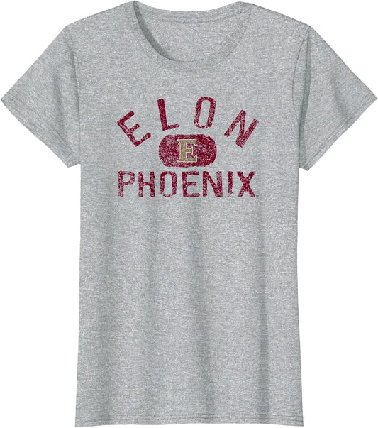 Elon Phoenix Vintage Logo Gray Officially Licensed