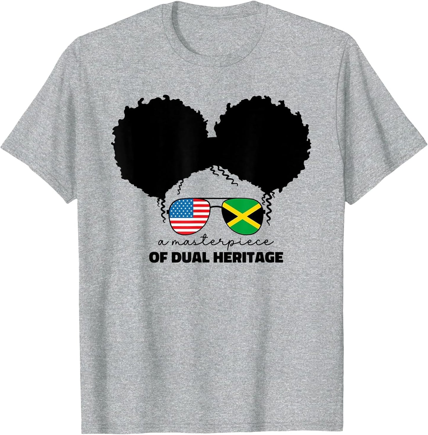 Kids Girls Half American and Jamaican America Jamaica Flag