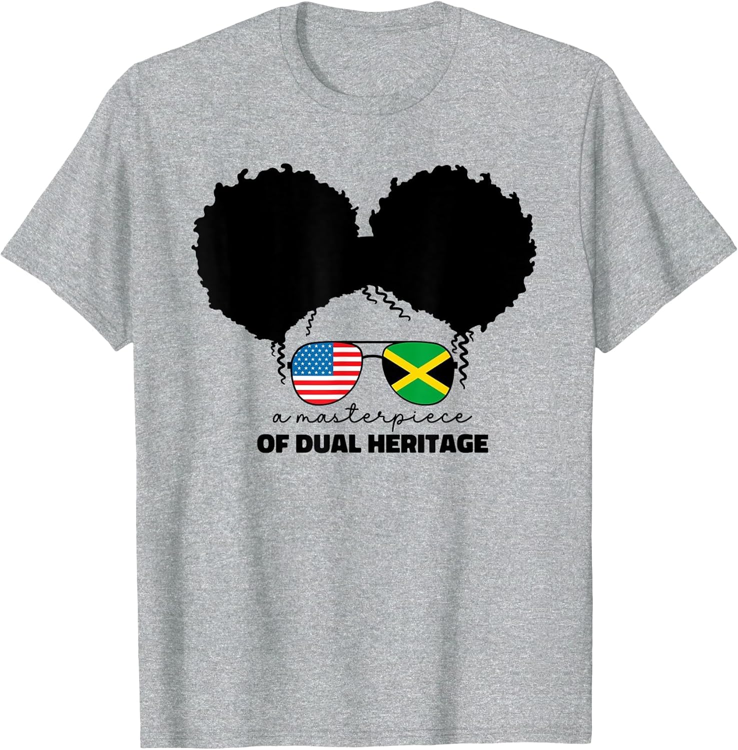 Kids Girls Half American and Jamaican America Jamaica Flag