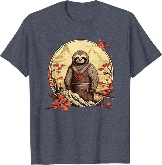 Samurai Sloth Kawaii Japan Style Anime Manga