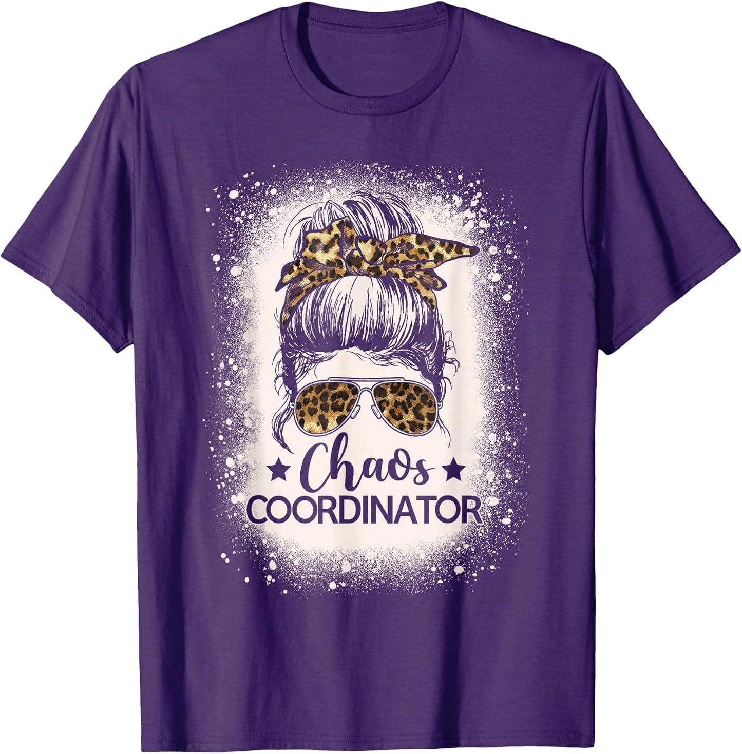 Chaos Coordinator Leopard Messy Bun Bleached Girls Women