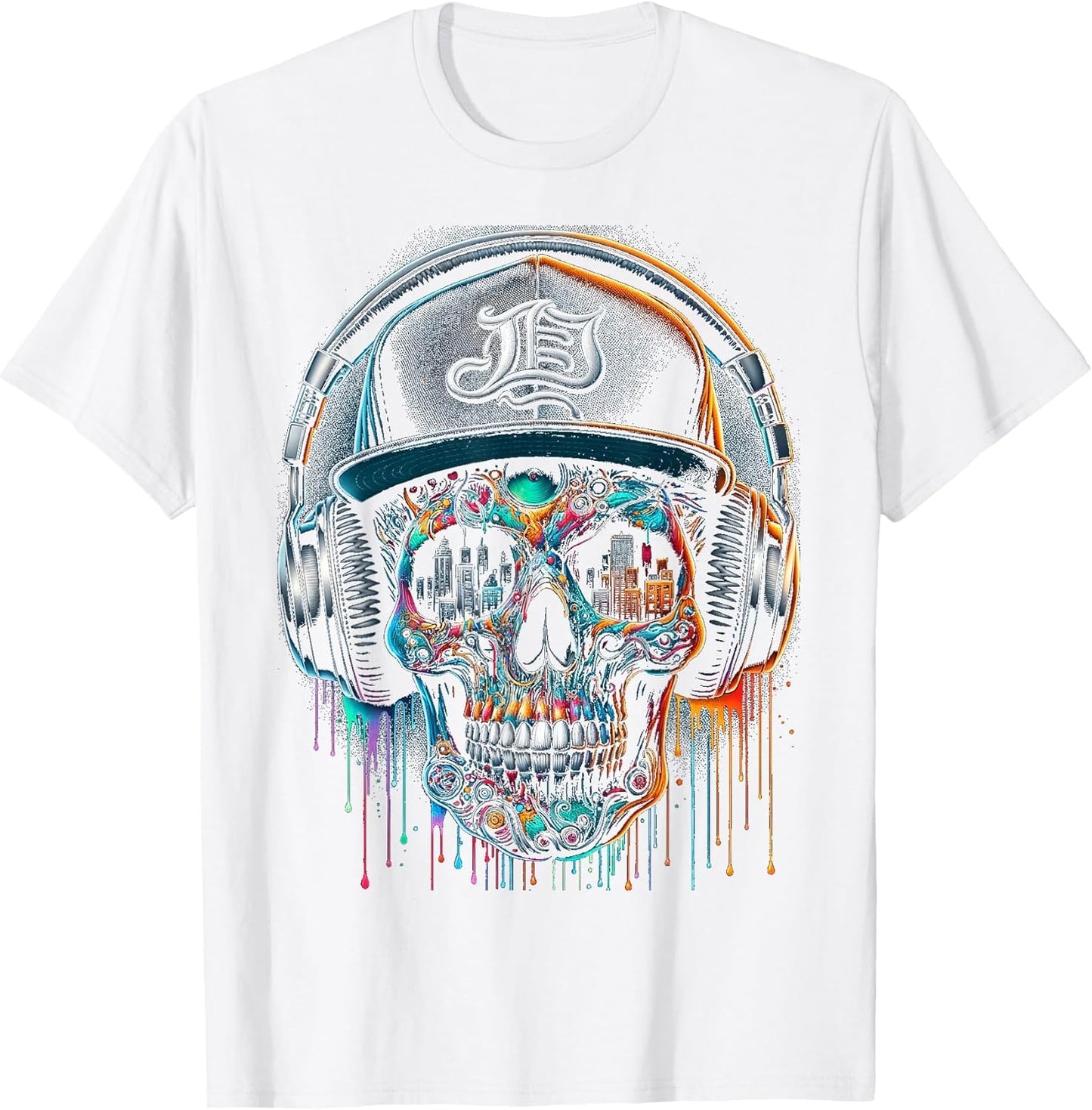 Dripping Paint Skull | Men Women XS - 6XL | Graphic