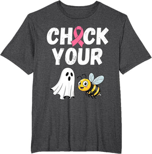 Check Your Boo Bees Breast Cancer Survivor Halloween Ghost