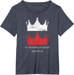 St. Maximilian Kolbe Vision Two Crowns Red White Pure Martyr