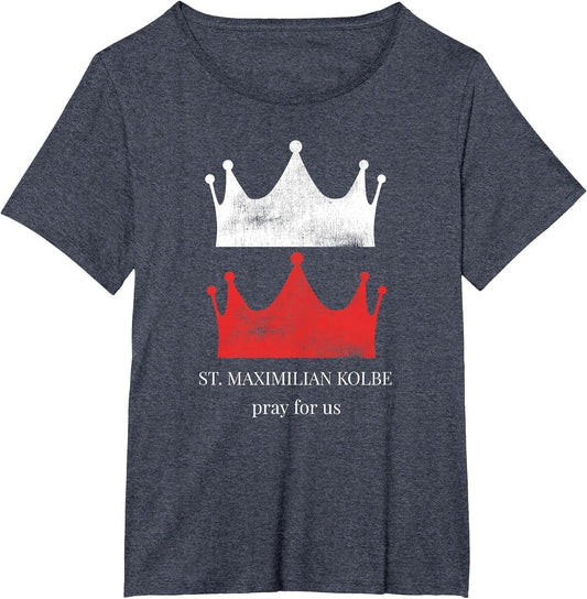 St. Maximilian Kolbe Vision Two Crowns Red White Pure Martyr
