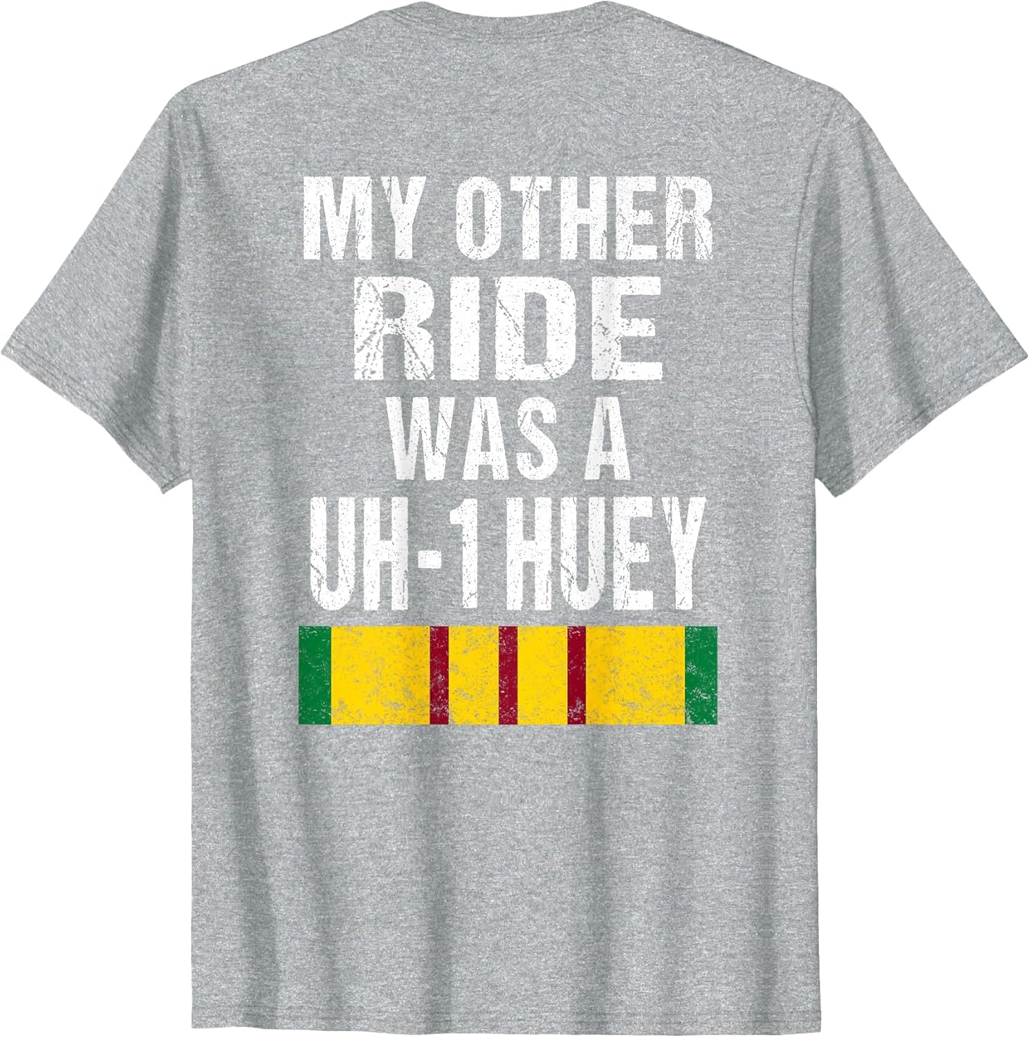 (Print on Back) Vietnam Veteran Biker UH-1 Huey Helicopter