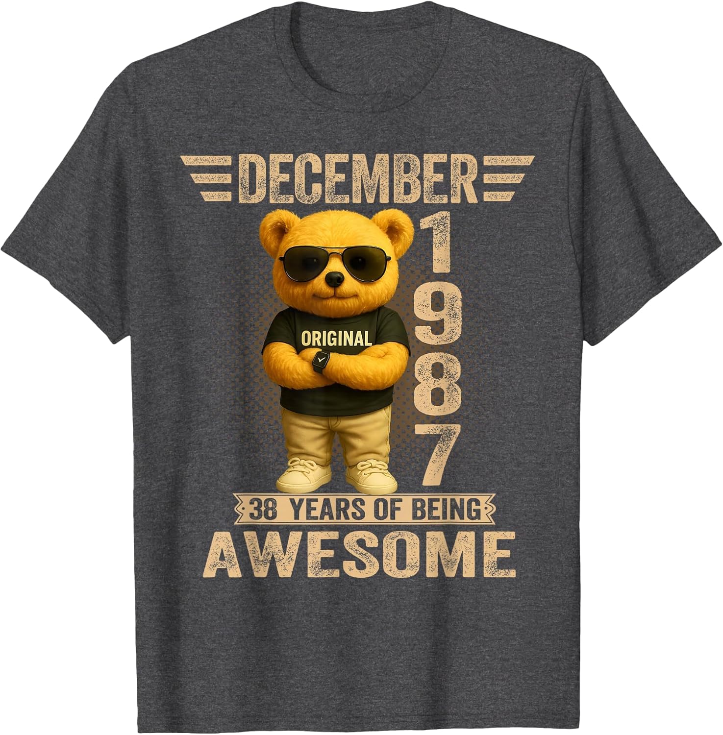 38 Year Old December 1987 Teddy Bear 38th Birthday Men Women
