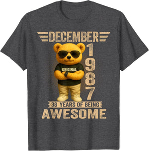 38 Year Old December 1987 Teddy Bear 38th Birthday Men Women
