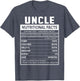 Uncle Nutritional Facts Funny Uncle Niece Nephew Love