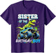 Sister of The Birthday Boy Monster Truck Dinosaur Party