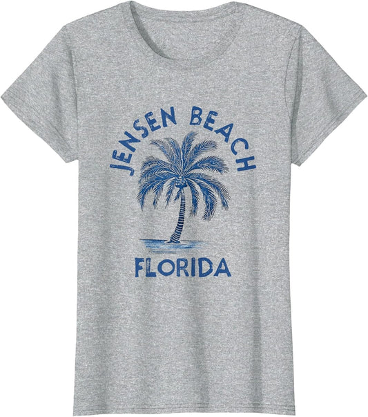 Vintage Jensen Beach Florida Palm Tree FL Retro