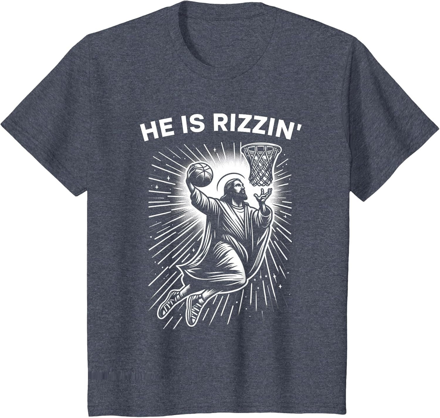 He is Risen Rizzin' Easter Jesus Christian Faith Basketball
