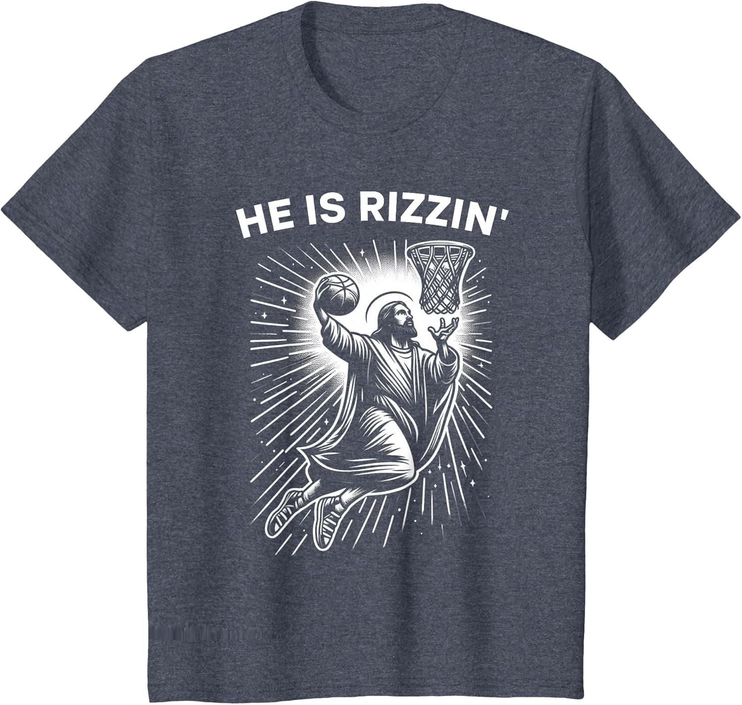 He is Risen Rizzin' Easter Jesus Christian Faith Basketball