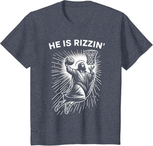 He is Risen Rizzin' Easter Jesus Christian Faith Basketball
