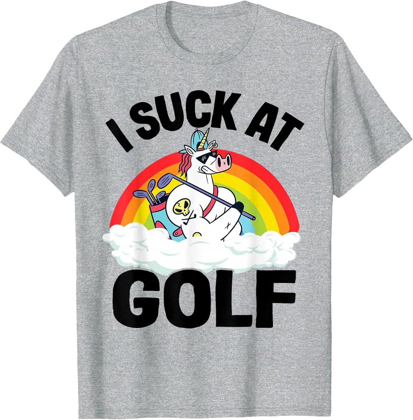 I Suck At Golf Funny Golf Loser Unicorn Sarcastic Golfing