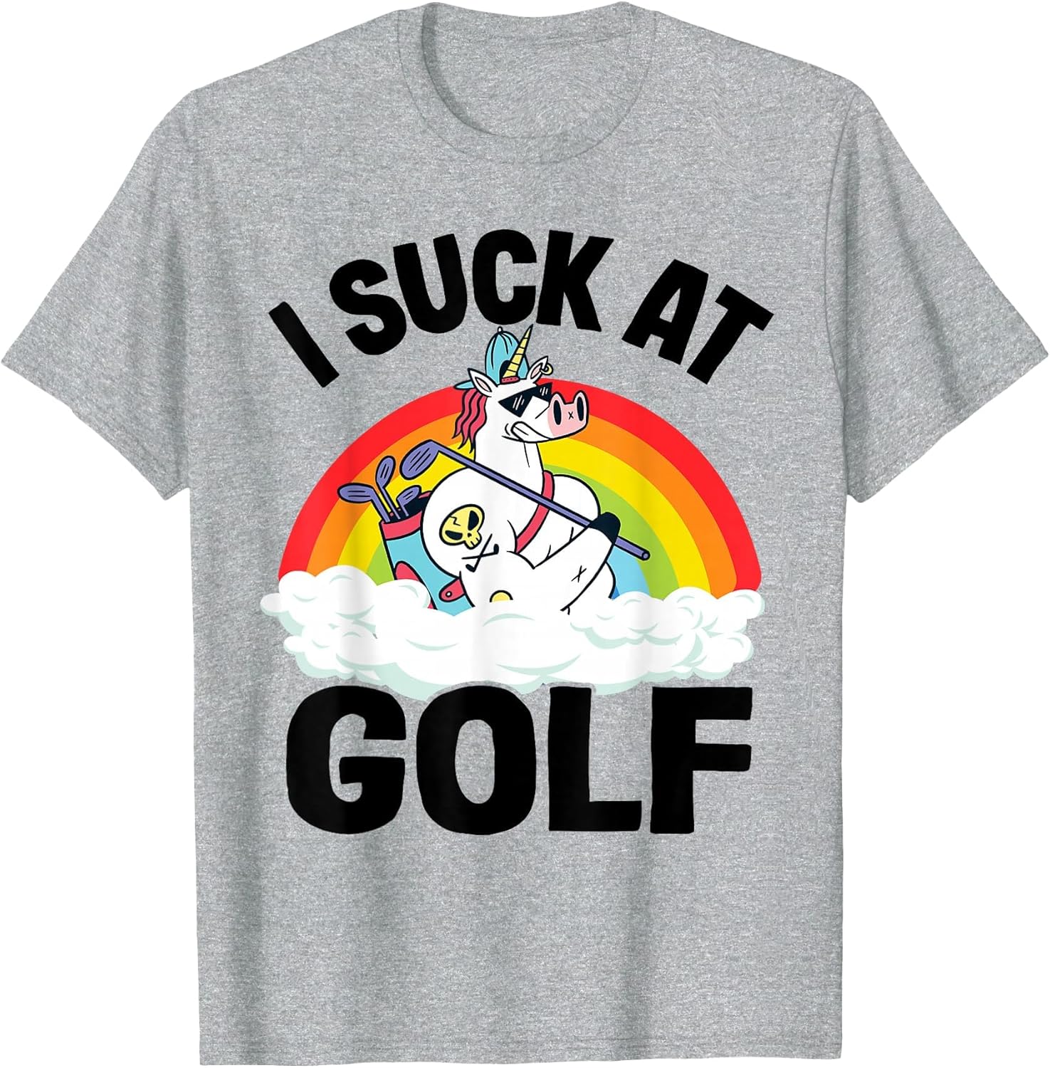 I Suck At Golf Funny Golf Loser Unicorn Sarcastic Golfing
