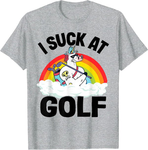 I Suck At Golf Funny Golf Loser Unicorn Sarcastic Golfing