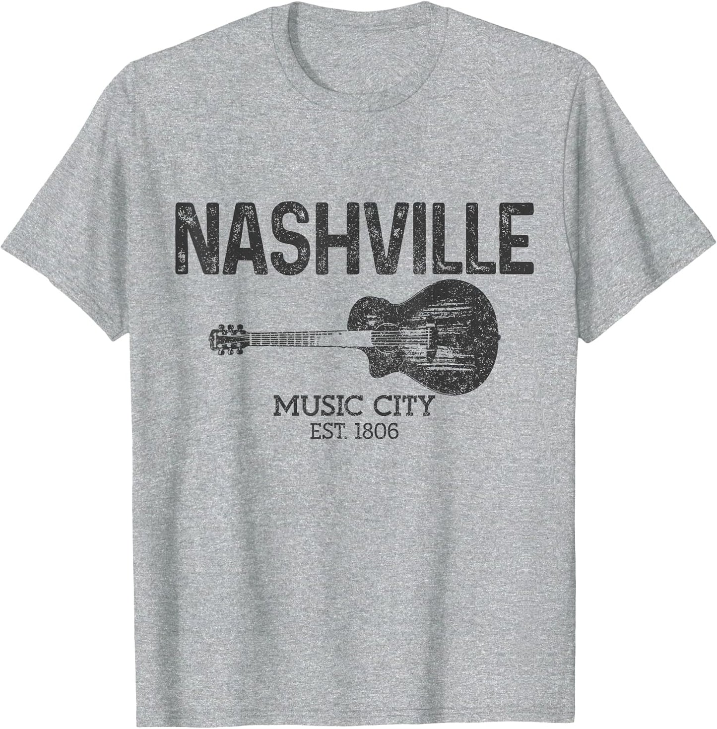 Nashville Est 1806 Guitar Vintage Country Music City