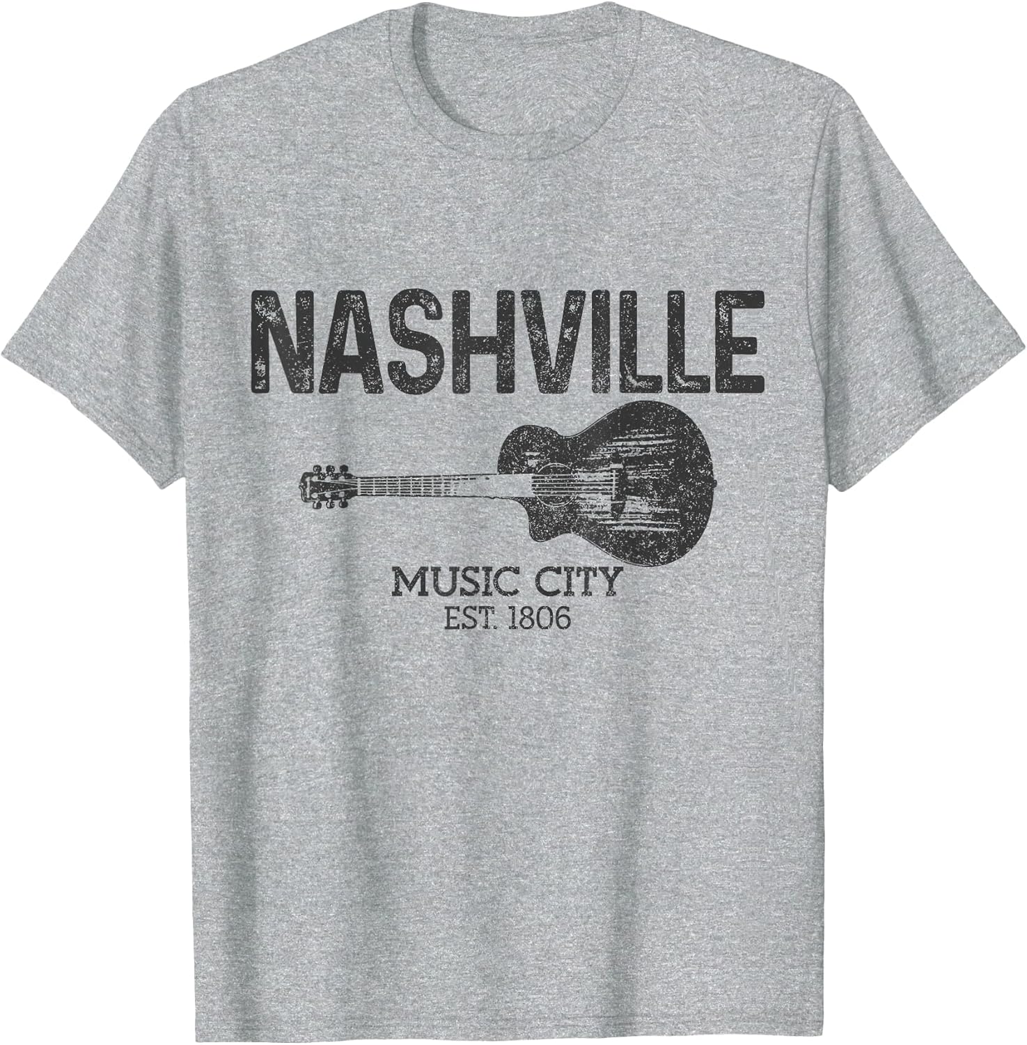 Nashville Est 1806 Guitar Vintage Country Music City