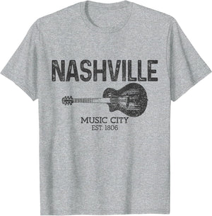 Nashville Est 1806 Guitar Vintage Country Music City
