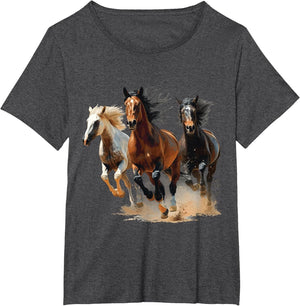 Vintage Horses Lover Graphic Women Boys Girls