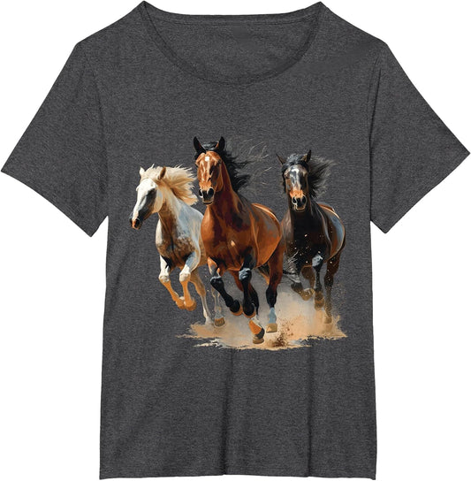 Vintage Horses Lover Graphic Women Boys Girls