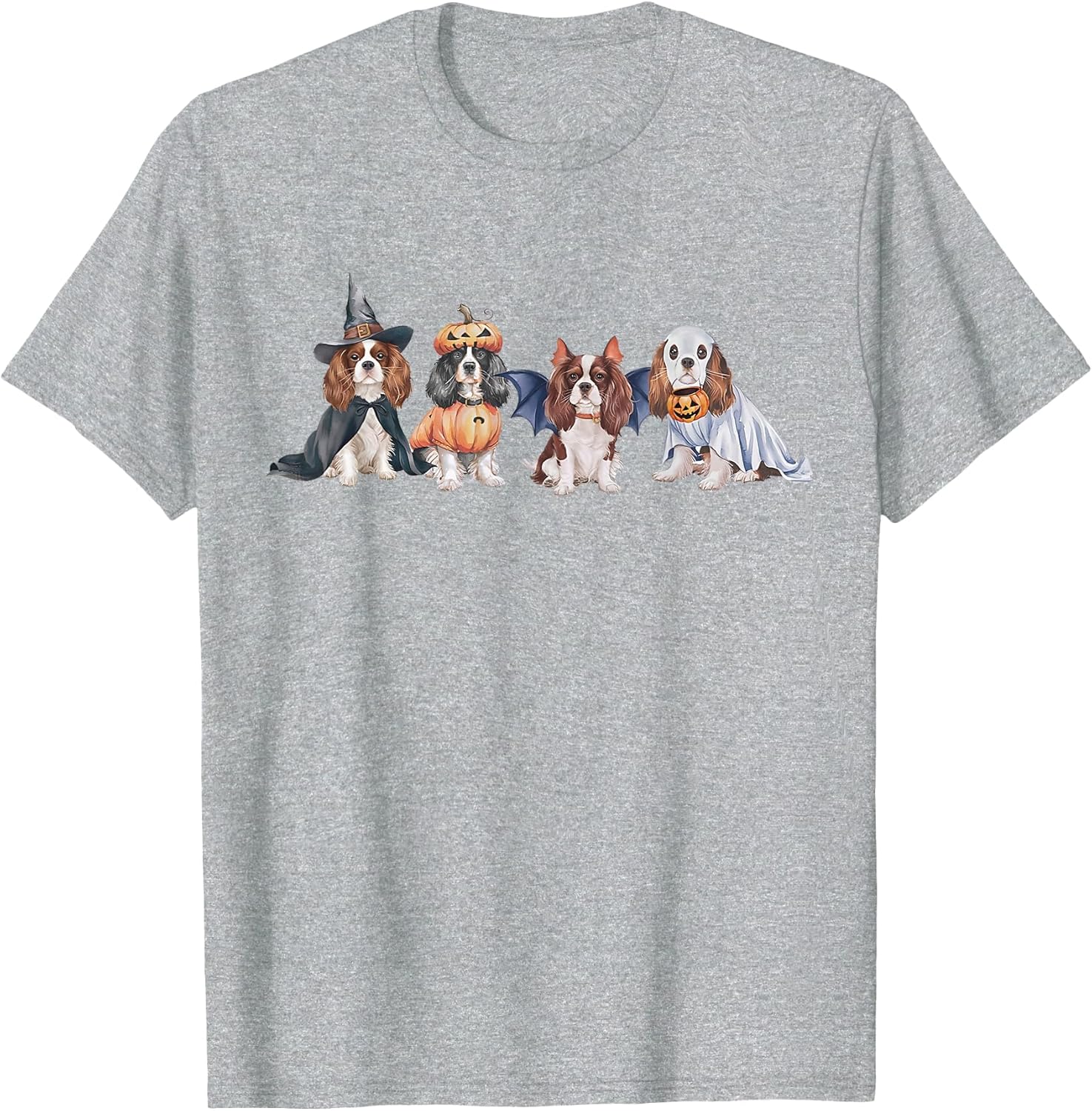 Cute Ghost Witch Cavalier King Charles Spaniel Halloween Dog