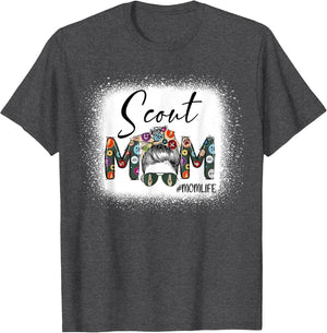 Scouting Scout Mom Life Messy Bun Hair Bleached Mother's Day